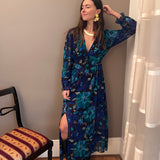 ROBE JESSA IMPRIMÉE FLEURS BLEUES