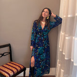 ROBE JESSA IMPRIMÉE FLEURS BLEUES