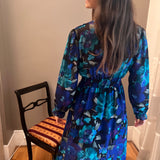 ROBE JESSA IMPRIMÉE FLEURS BLEUES