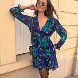 ROBE ORA IMPRIMÉ VERT ET NOIR