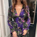 ROBE ORA IMPRIMÉ VERT VIOLET